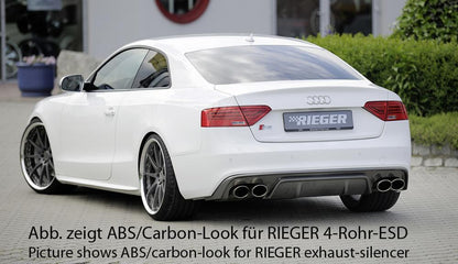 Audi A5 S5 (B8/B81) Rieger Heckeinsatz  für orig. Doppelendrohr li u. re, ABS, für Fzg. mit S-Line Exterieur, 
inkl. Montagezubehör, Gutachten