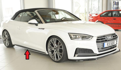 Audi A5 (B9/F5) Rieger Seitenschwelleransatz nur für S-Line-Schweller rechts, ABS, für Fzg. mit S-Line Exterieur, 
inkl. Montagezubehör, Gutachten