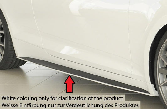 Audi A5 (B9/F5) Rieger Seitenschwelleransatz nur für S-Line-Schweller rechts, ABS, für Fzg. mit S-Line Exterieur, 
inkl. Montagezubehör, Gutachten