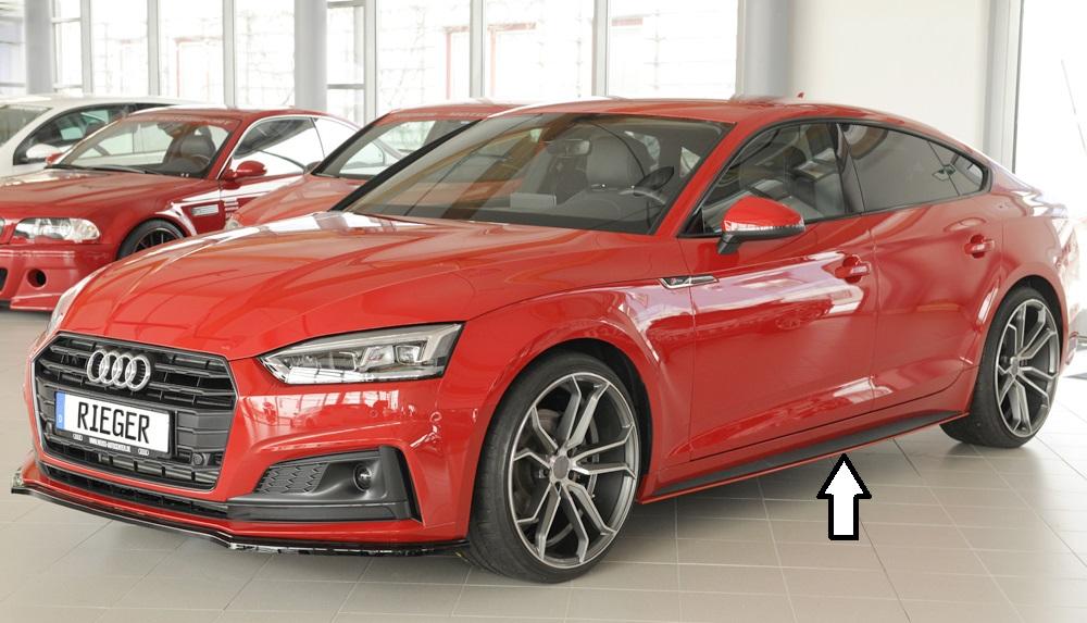 Audi A5 (B9/F5) Rieger Seitenschwelleransatz nur für S-Line-Schweller links, ABS, für Fzg. mit S-Line Exterieur, 
inkl. Montagezubehör, Gutachten