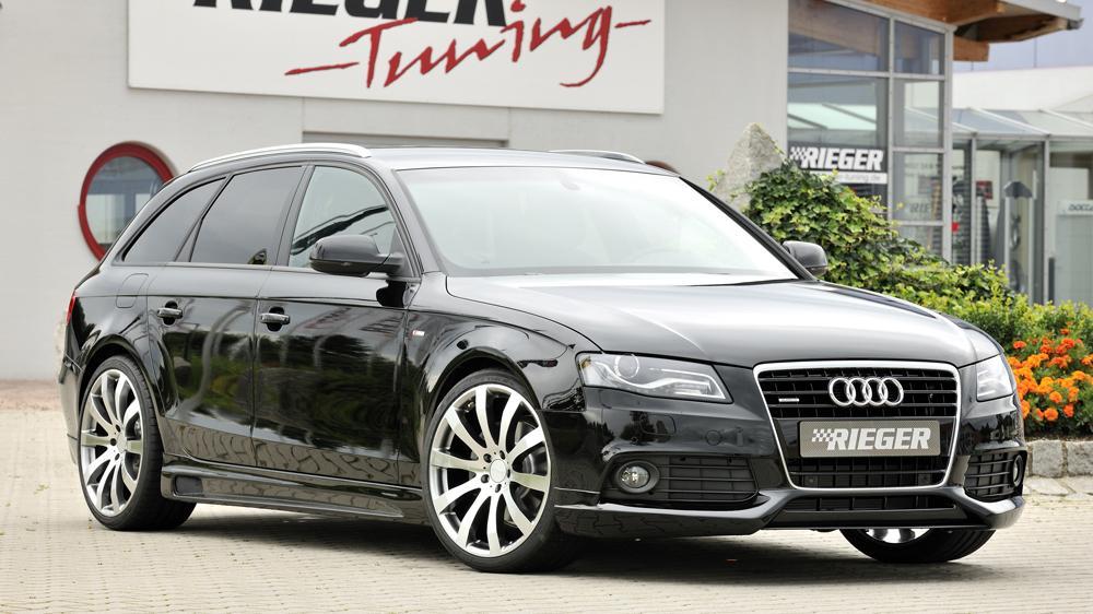 Audi A4 (B8/B81) Rieger Spoilerlippe  ABS, für Fzg. ohne S-Line Exterieur, 
inkl. Montagezubehör, ABE