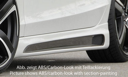 Audi A4 (B8/B81) Rieger Seitenschweller  links, mit Schacht, mit Ausschnitt, ABS, für Fzg. mit S-Line Exterieur und ohne S-Line Exterieur, 
inkl. Montagezubehör, Alugitter, Gutachten