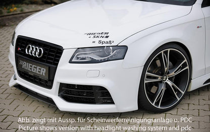 Audi A4 (B8/B81) Rieger Spoilerstoßstange  ABS, für Fzg. mit Scheinwerferreinigungsanlage, S-Line Exterieur und ohne S-Line Exterieur, 
inkl. Montagezubehör, ABE