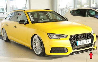 Audi A4 S4 (B9/F4) Rieger Spoilerschwert für orig. Frontschürze, ABS, für Fzg. mit S-Line Exterieur, 
inkl. Montagezubehör...