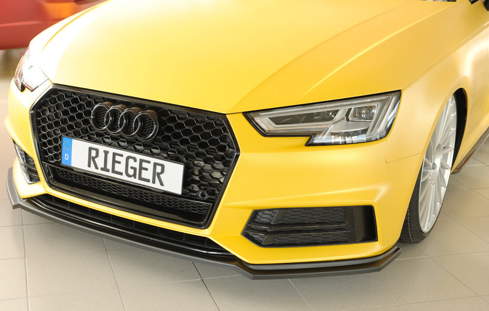 Audi A4 S4 (B9/F4) Rieger Spoilerschwert für orig. Frontschürze, ABS, für Fzg. mit S-Line Exterieur, 
inkl. Montagezubehör...