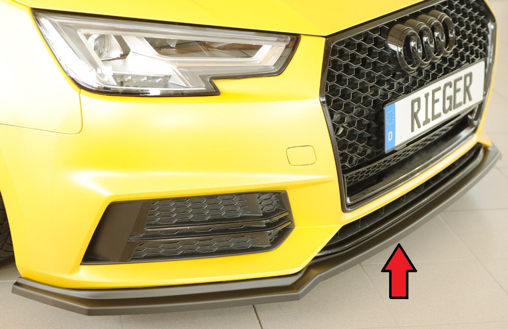 Audi A4 S4 (B9/F4) Rieger Spoilerschwert für orig. Frontschürze, ABS, für Fzg. mit S-Line Exterieur, 
inkl. Montagezubehör...