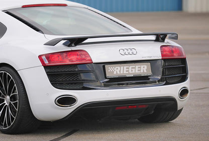 Audi R8 (42) Rieger Heckflügel für V8 und V10 (Gutachten bis max. 316 km/h V-max) Carbon, GFK, 
inkl. Montagezubehör, ABE