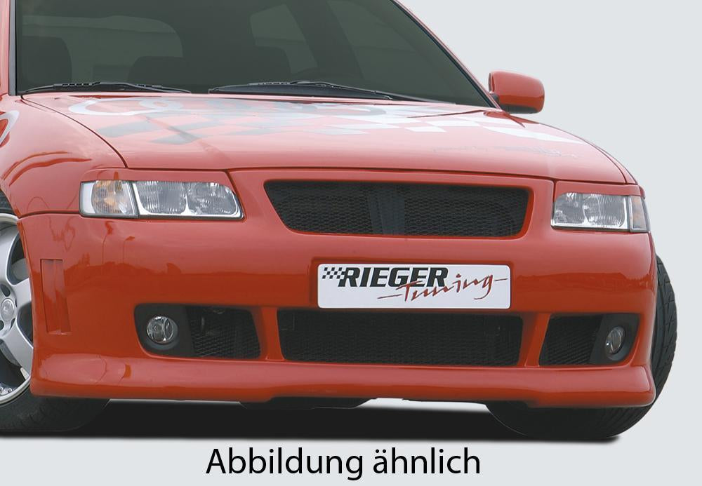 Audi A3 (8L) Rieger Spoilerstoßstange S3-Look für Grill mit Alugitter, ohne NSW-Halterung mit integr. Kühlergrilleinfassung, ABS, 
inkl. Alugitter, Montagezubehör, ABE