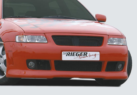 Audi A3 (8L) Rieger Spoilerstoßstange S3-Look für Grill mit Alugitter mit Halter f. orig. NSW, mit integr. Kühlergrilleinfassung, ABS, 
inkl. Alugitter, Montagezubehör, ABE
