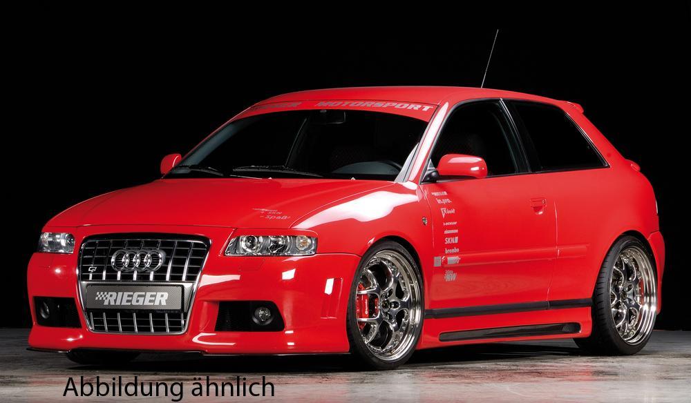 Audi A3 (8L) Rieger Spoilerstoßstange R-Frame  -> für original Audi-Grill ABS, 
inkl. Alugitter, Montagezubehör, ABE