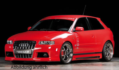 Audi A3 (8L) Rieger Spoilerstoßstange R-Frame  -> für original A6 Grill mit Halter f. orig. NSW, ABS, 
inkl. Alugitter, Montagezubehör, ABE