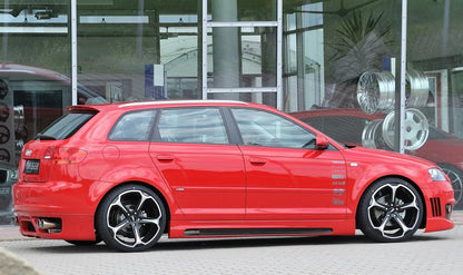 Audi A3 (8P) Rieger Heckansatz    ABS, 
inkl. Alugitter, Montagezubehör, ABE