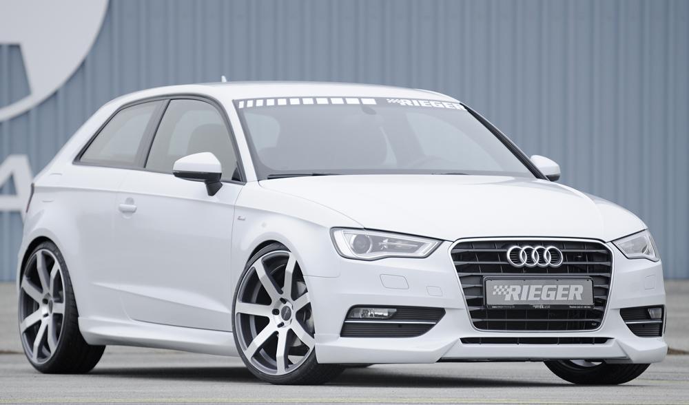 Audi A3 (8V) Rieger Spoilerlippe    ABS, für Fzg. ohne S-Line Exterieur, 
inkl. Montagezubehör, ABE