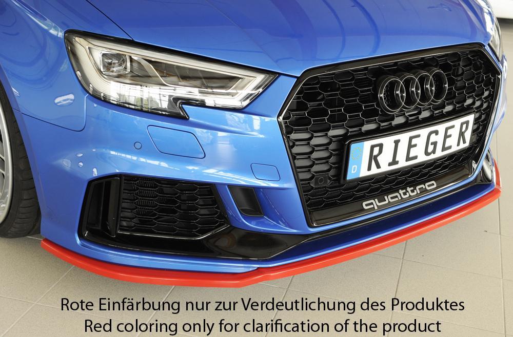 Audi RS3 (8V) Rieger Spoilerschwert für orig. RS3-Frontschürze für orig. Frontschürze, ABS, 
inkl. Montagezubehör, ABE