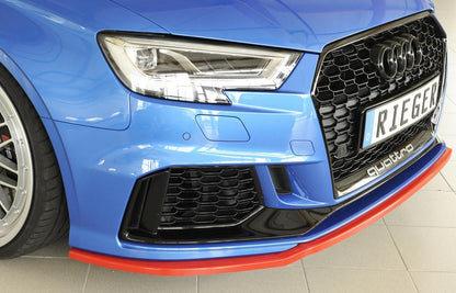 Audi RS3 (8V) Rieger Spoilerschwert für orig. RS3-Frontschürze für orig. Frontschürze, ABS, 
inkl. Montagezubehör, ABE