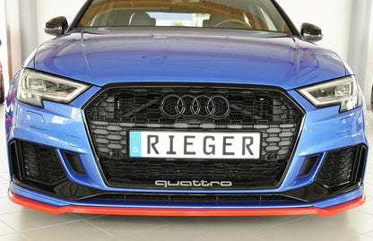 Audi RS3 (8V) Rieger Spoilerschwert für orig. RS3-Frontschürze für orig. Frontschürze, ABS, 
inkl. Montagezubehör, ABE