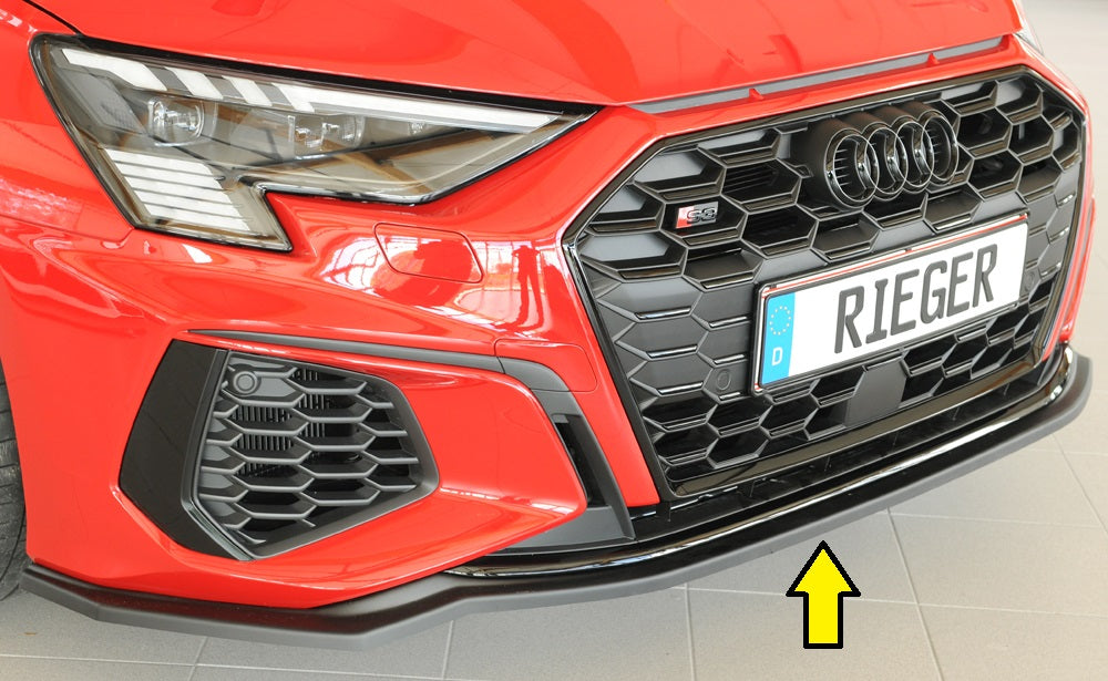 Audi A3 S3 (GY) Rieger Spoilerschwert für orig. Frontschürze, ABS, für Fzg. mit S-Line Exterieur, 
inkl. Montagezubehör, ABE