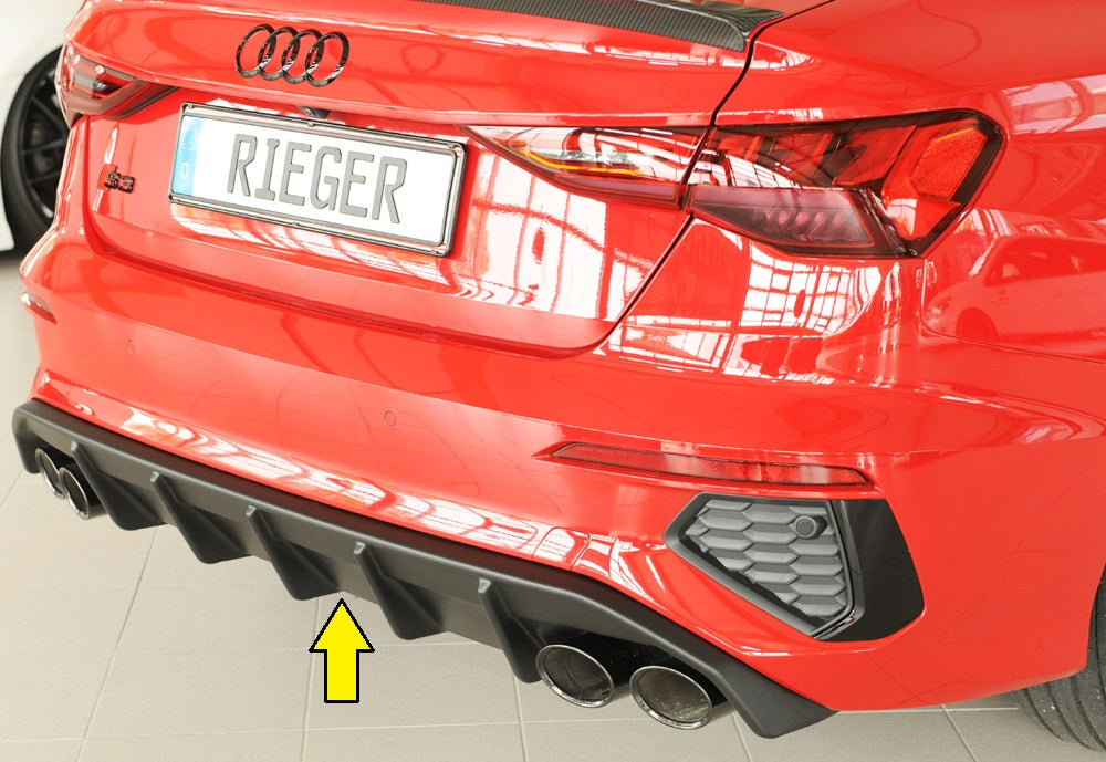 Audi A3 S3 (GY) Rieger Heckeinsatz für Doppelendrohr li. u. re., (4x100x81mm oval), ABS, für Fzg. mit S-Line Exterieur, 
i...