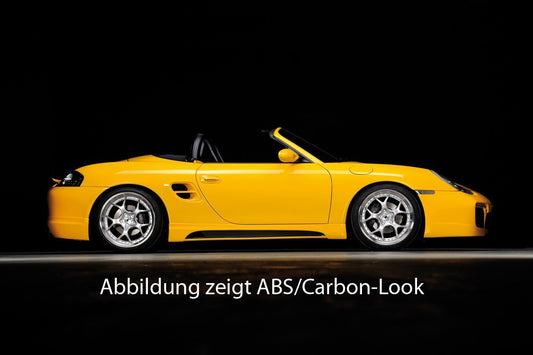 Porsche Boxster (986) Rieger Seitenschweller  links, mit Schacht, mit Ausschnitt, ABS, 
inkl. Alugitter, Montagezubehör, Gutachten