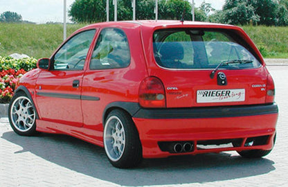 Opel Corsa B Rieger Heckansatz Variante 2  NICHT: GSI/geschl.Abschleppöse/DTM-ESD ABS, 
inkl. Alugitter, Gutachten, Montagezubehör