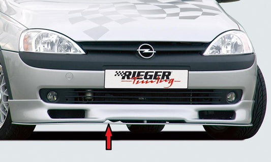 Opel Corsa C Rieger Spoilerschwert   für Spoilerlippe 58910 gerade Version, für Spoilerlippe, ABS, 
inkl. Montagezubehör, Gutachten