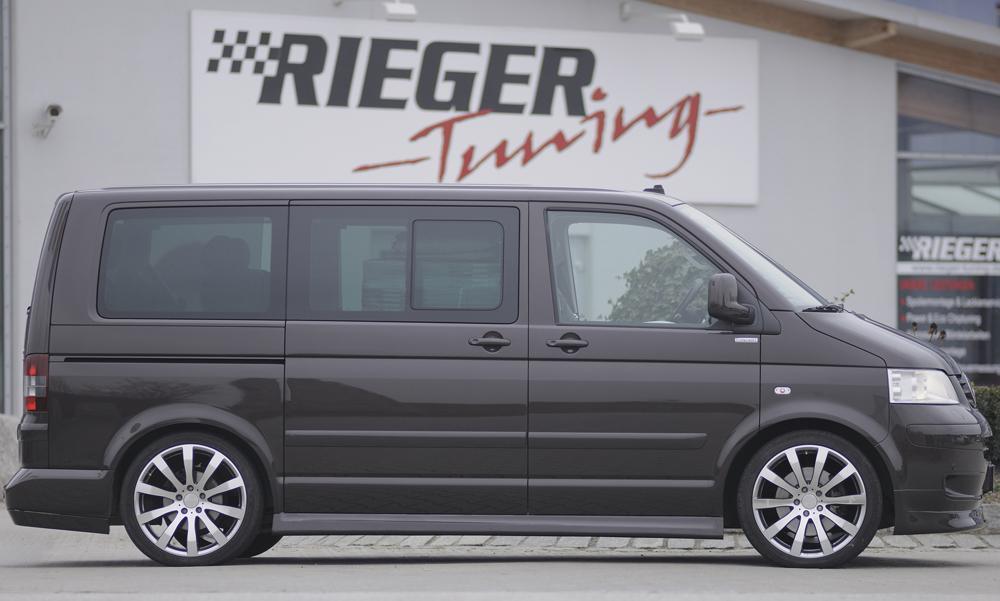 VW T5 Bus Rieger Spoilerlippe für alle Modelle mit Multivan-/Caravellefront ABS, 
inkl. Montagezubehör, ABE