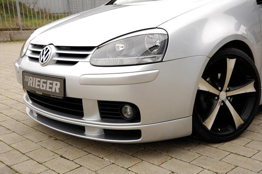 VW Golf 5 Rieger Spoilerlippe   ohne seitliche Rippen (nicht für GTI) ABS, 
inkl. Alugitter, Montagezubehör, ABE