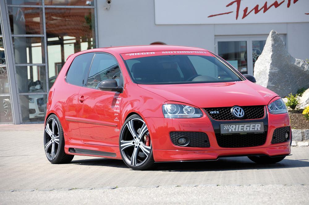 VW Golf 5 Rieger Spoilerlippe   Golf 5 nur GT/GTI ABS, 
inkl. Montagezubehör, ABE