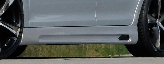 VW Eos (1F) Rieger Seitenschweller    links, mit Schacht, mit Ausschnitt, ABS, 
inkl. Alugitter, Gutachten, Montagezubehör