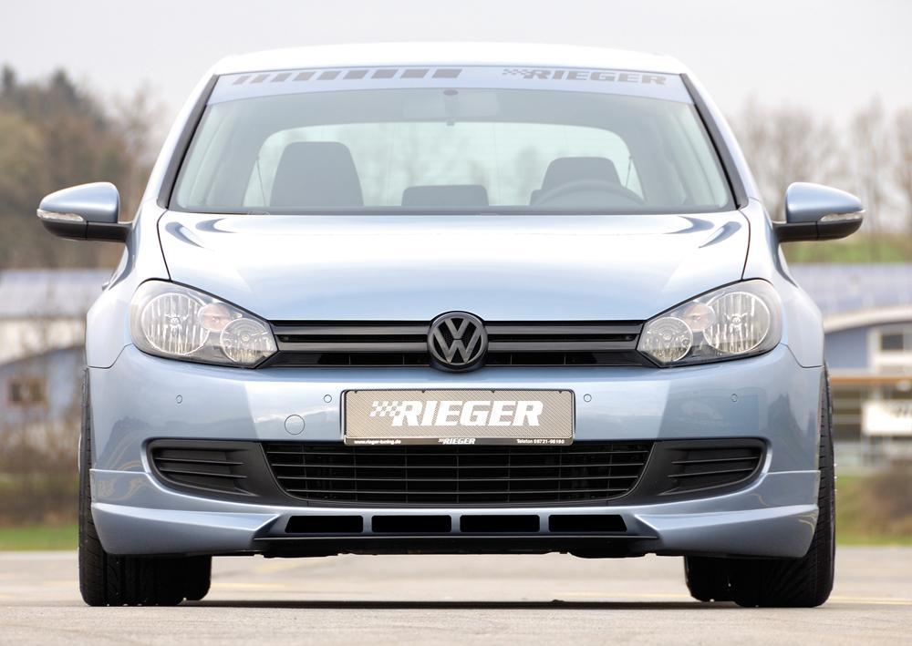 VW Golf 6 Rieger Spoilerlippe  mit zusätzlichen Lüftungsschlitzen, ABS, 
inkl. Alugitter, Montagezubehör, ABE