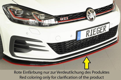 VW Golf 7 GTI-TCR Rieger Spoilerschwert nur für GTI - TCR für orig. Frontschürze für orig. Frontschürze, ABS, 
inkl. Montagezubehör, ABE