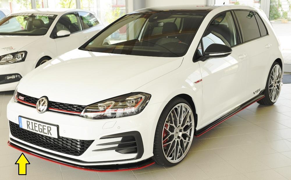 VW Golf 7 GTI-TCR Rieger Spoilerschwert nur für GTI - TCR für orig. Frontschürze für orig. Frontschürze, ABS, 
inkl. Montagezubehör, ABE