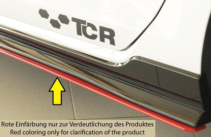 VW Golf 7 GTI-TCR Rieger Seitenschwelleransatz für orig. GTI-TCR - Seitenschweller links, für orig. Seitenschweller, ABS, 
inkl. Montagezubehör, Gutachten