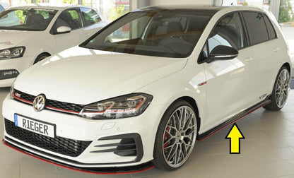 VW Golf 7 GTI-TCR Rieger Seitenschwelleransatz für orig. GTI-TCR - Seitenschweller links, für orig. Seitenschweller, ABS, 
inkl. Montagezubehör, Gutachten