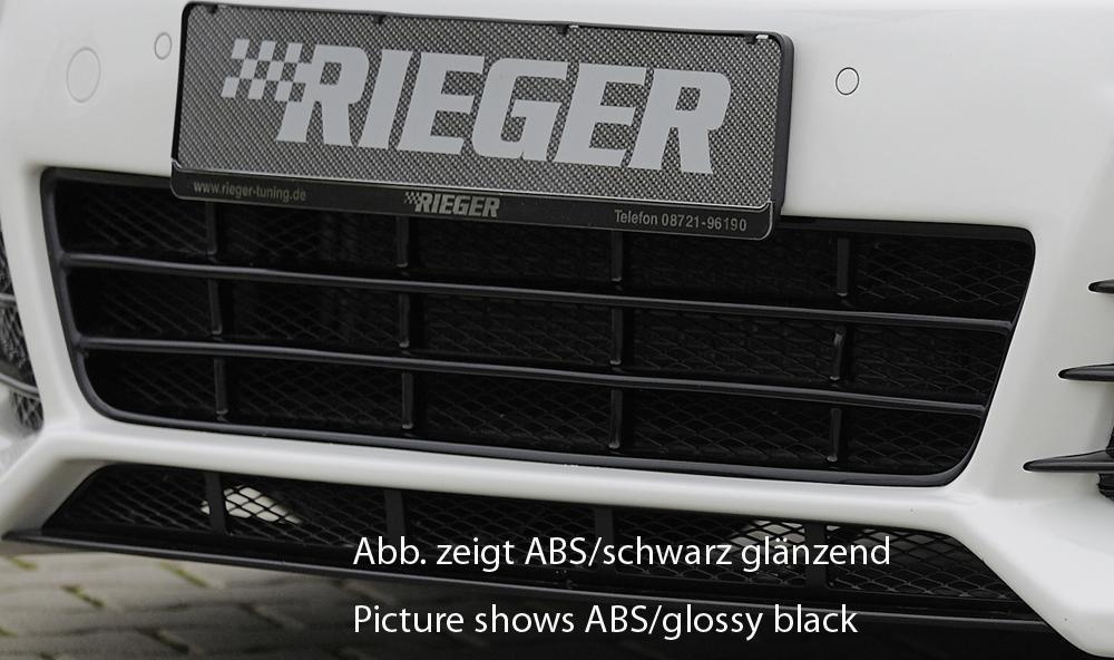 VW Golf 6 Rieger Lüftungsgitter  mittig, für Spoilerstoßstange, ABS, 
inkl. Alugitter, Montagezubehör