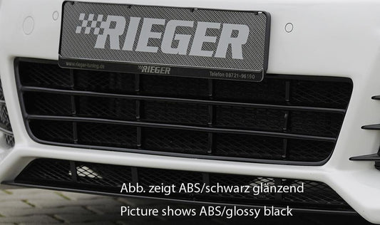 VW Golf 6 Rieger Lüftungsgitter  mittig, für Spoilerstoßstange, ABS, 
inkl. Alugitter, Montagezubehör