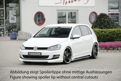 VW Golf 7 Rieger Spoilerlippe  mit zusätzlichen Lüftungsschlitzen, ABS, 
inkl. Alugitter, Montagezubehör, ABE