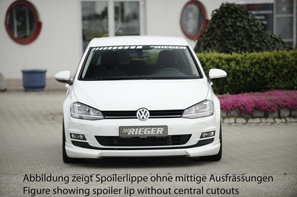 VW Golf 7 Rieger Spoilerlippe  mit zusätzlichen Lüftungsschlitzen, ABS, 
inkl. Alugitter, Montagezubehör, ABE