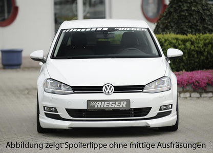 VW Golf 7 Rieger Spoilerlippe  mit zusätzlichen Lüftungsschlitzen, ABS, 
inkl. Alugitter, Montagezubehör, ABE