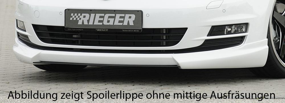 VW Golf 7 Rieger Spoilerlippe  mit zusätzlichen Lüftungsschlitzen, ABS, 
inkl. Alugitter, Montagezubehör, ABE