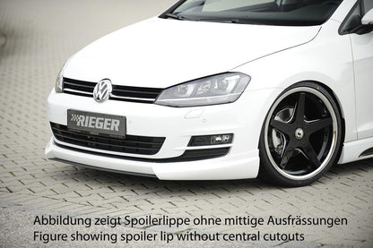 VW Golf 7 Rieger Spoilerlippe  mit zusätzlichen Lüftungsschlitzen, ABS, 
inkl. Alugitter, Montagezubehör, ABE