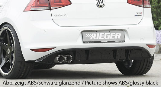 VW Golf 7 Rieger Heckeinsatz  für orig. Doppelendrohr li, ABS, 
inkl. Montagezubehör, Gutachten