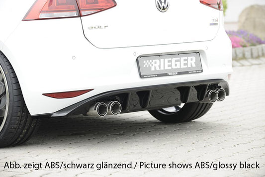 VW Golf 7 Rieger Heckeinsatz  für Doppelendrohr li. u. re., ABS, 
inkl. Montagezubehör, Gutachten