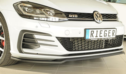 VW Golf 7 GTD Rieger Spoilerschwert nur für GTI / GTD / GTE für orig. Frontschürze für orig. Frontschürze, ABS, 
inkl. Montagezubehör, ABE