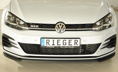 VW Golf 7 GTD Rieger Spoilerschwert nur für GTI / GTD / GTE für orig. Frontschürze für orig. Frontschürze, ABS, 
inkl. Montagezubehör, ABE