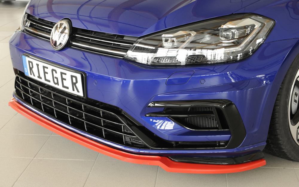 VW Golf 7 R Rieger Spoilerschwert nur für R / R-Line für orig. Frontschürze ABS, für Fzg. mit R-Line Exterieur, 
inkl. Montagezubehör, ABE