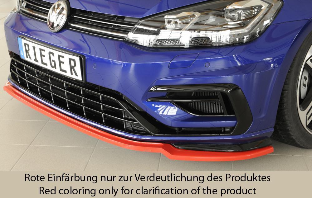 VW Golf 7 R Rieger Spoilerschwert nur für R / R-Line für orig. Frontschürze ABS, für Fzg. mit R-Line Exterieur, 
inkl. Montagezubehör, ABE