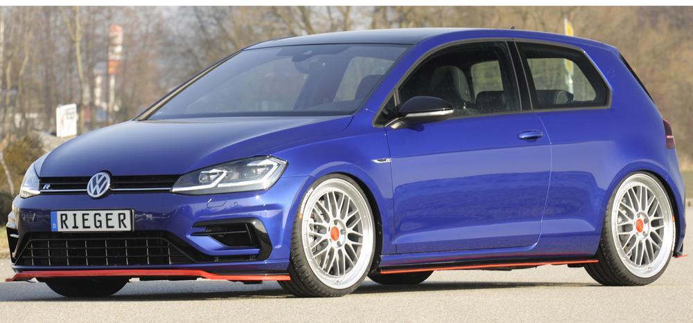 VW Golf 7 R Rieger Spoilerschwert nur für R / R-Line für orig. Frontschürze ABS, für Fzg. mit R-Line Exterieur, 
inkl. Montagezubehör, ABE