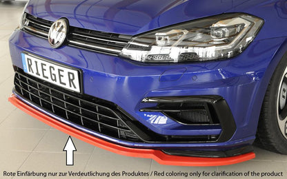 VW Golf 7 R Rieger Spoilerschwert nur für R / R-Line für orig. Frontschürze ABS, für Fzg. mit R-Line Exterieur, 
inkl. Montagezubehör, ABE