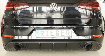 VW Golf 7 GTI Rieger Heckeinsatz  für orig. Endrohr li. u. re., ABS, 
inkl. Montagezubehör, Gutachten